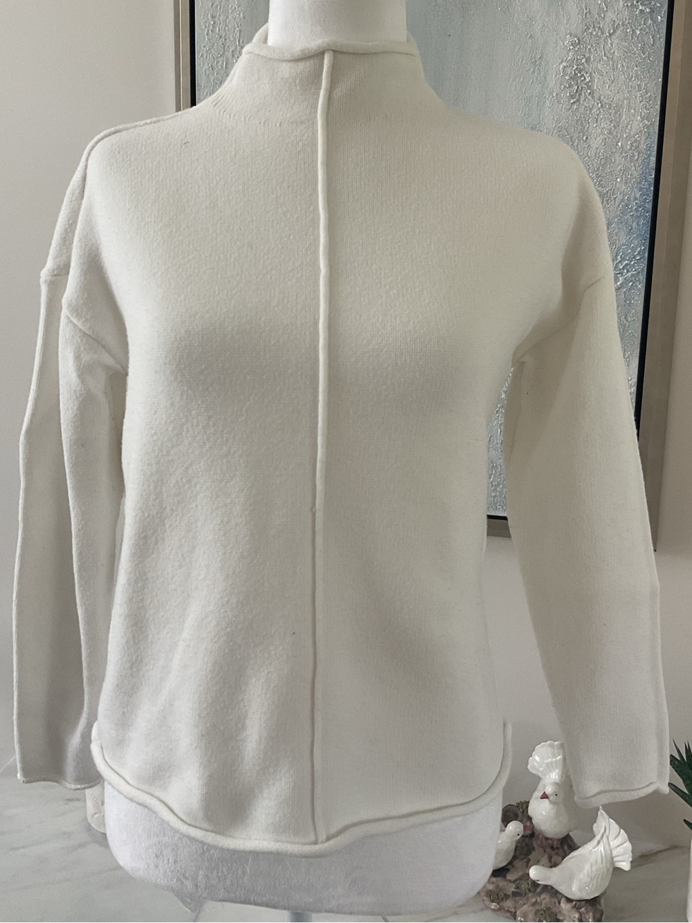 ***Lock The Label ***Chic White Cowl Neck Sweater